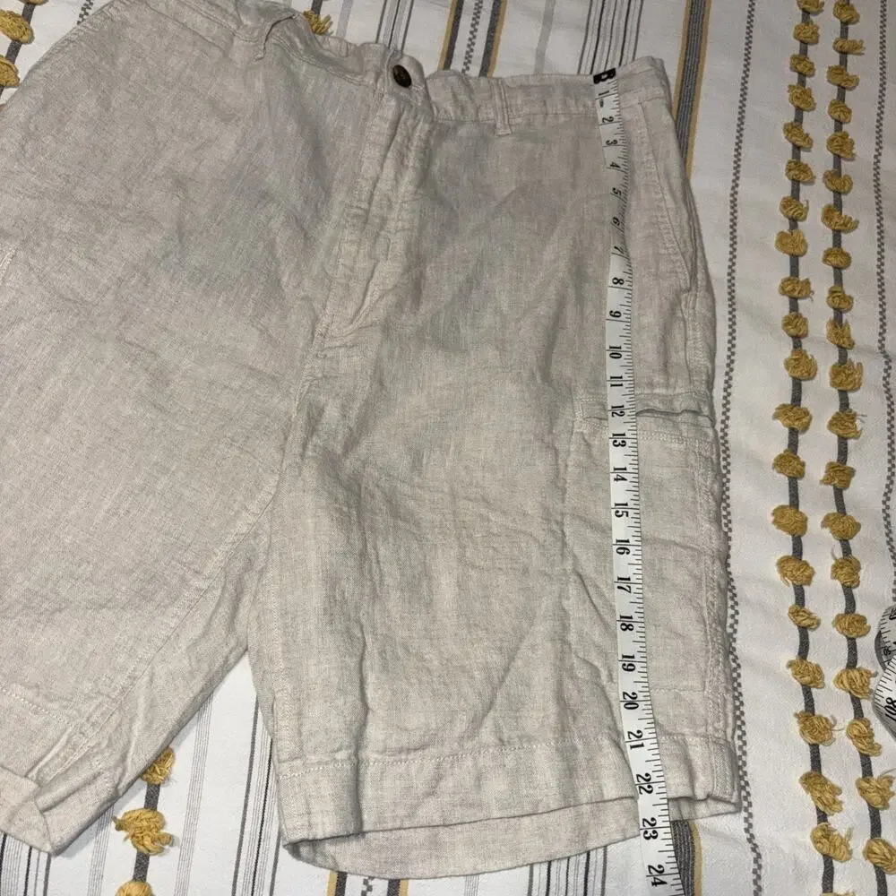 Caribbean Bermuda Shorts 100% Linen, 40 x 10, Resort Wear, Beach, EUC